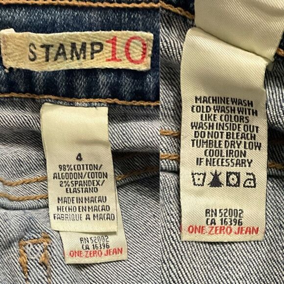 Stamp 10 Blue Metal Detail Custom Cutoff Shorts 4 - Picture 5 of 6